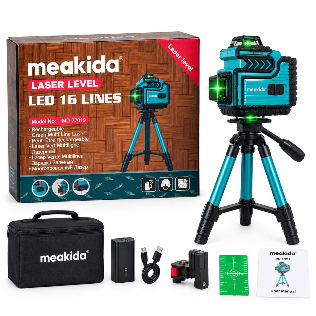 Niveau Laser Vert 16 Lignes Meakida MD-77019