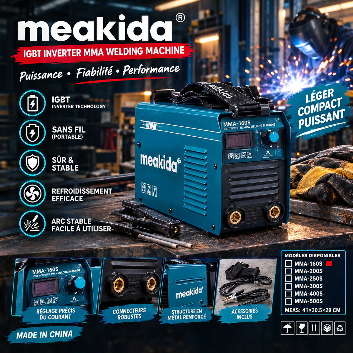 Poste à souder Inverter MMA-160S Meakida