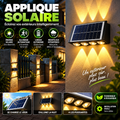 Applique solaire murale 4 LED avec allumage automatique, longue autonomie et résistance aux intempéries