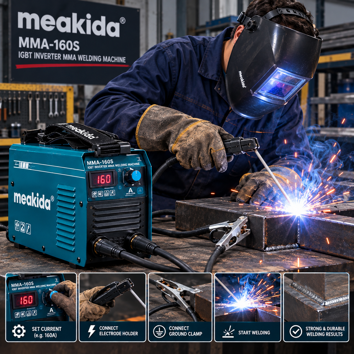 Poste à souder Inverter MMA-160S Meakida