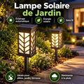 Pack de deux lampes solaires de jardin avec éclairage automatique, sans fil et résistantes à la pluie
