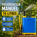 Pulvérisateur manuel à dos 16L grande capacité – pompage puissant port confortable