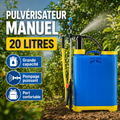 Pulvérisateur manuel à dos 20L grande capacité – pompage puissant port confortable