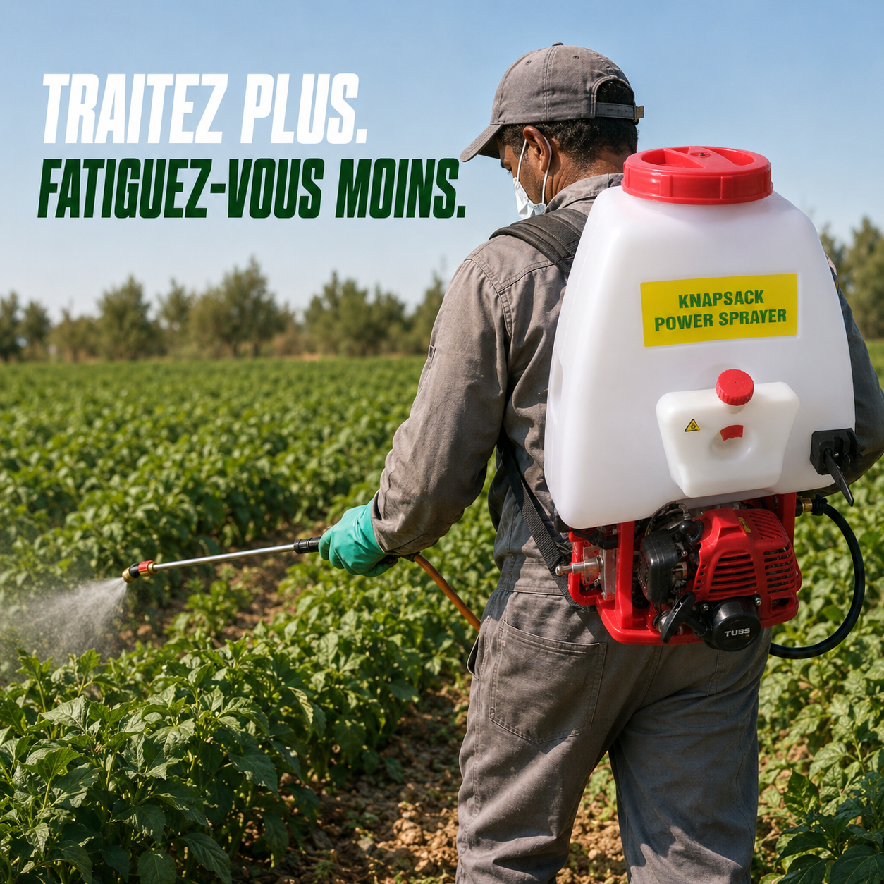 Pulvérisateur thermique à dos Knapsack Power Sprayer – usage professionnel agricole